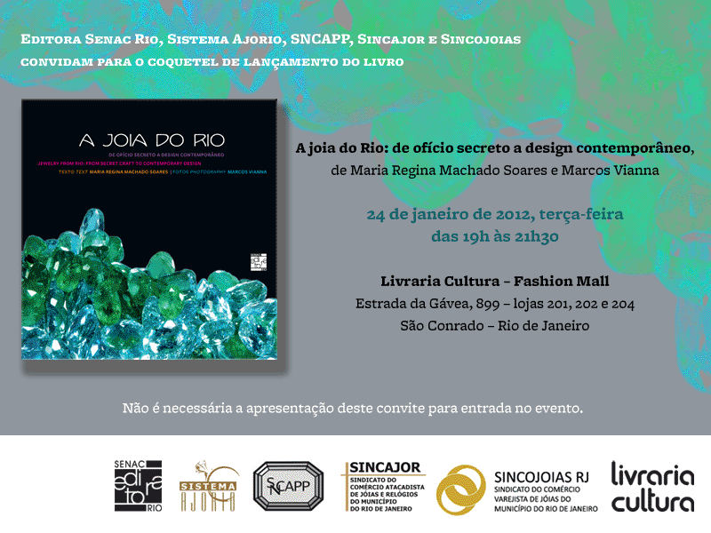 Convite Lançamento A Joia do Rio