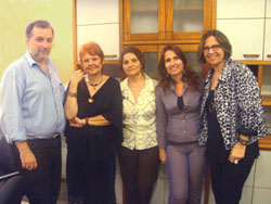 Gabriel Patrocínio, Gilda Chataignier, Angela Andrade, Carla Pinheiro e Regina Machado.